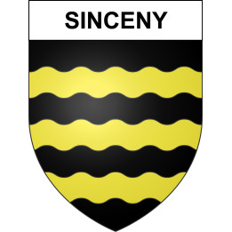 Sinceny 02 ville sticker blason écusson autocollant adhésif