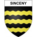 Sinceny 02 ville sticker blason écusson autocollant adhésif