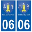 06 Saint-Jean-Cap-Ferrat blason autocollant plaque ville