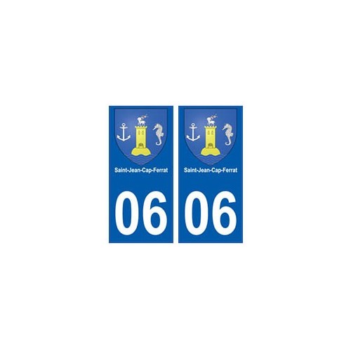 06 Saint-Jean-Cap-Ferrat blason autocollant plaque ville