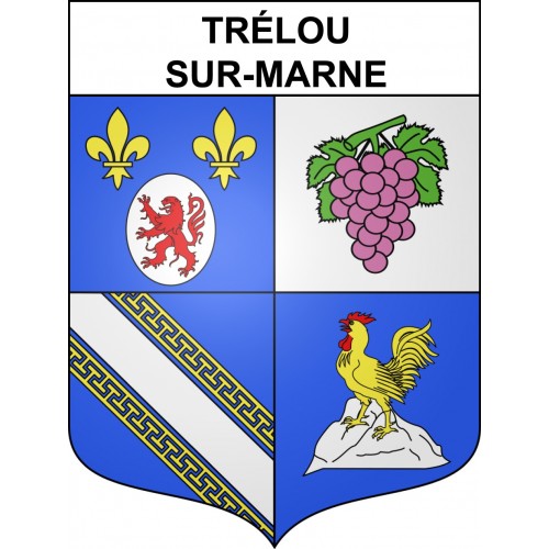Trélou-sur-Marne Sticker wappen, gelsenkirchen, augsburg, klebender aufkleber