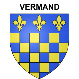 Vermand 02 ville sticker blason écusson autocollant adhésif