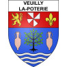 Pegatinas escudo de armas de Veuilly-la-Poterie adhesivo de la etiqueta engomada