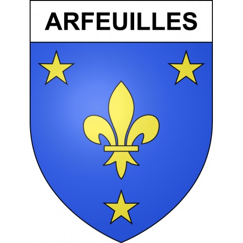 Arfeuilles 03 ville sticker blason écusson autocollant adhésif