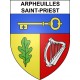 Arpheuilles-Saint-Priest Sticker wappen, gelsenkirchen, augsburg, klebender aufkleber