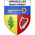 Arpheuilles-Saint-Priest Sticker wappen, gelsenkirchen, augsburg, klebender aufkleber