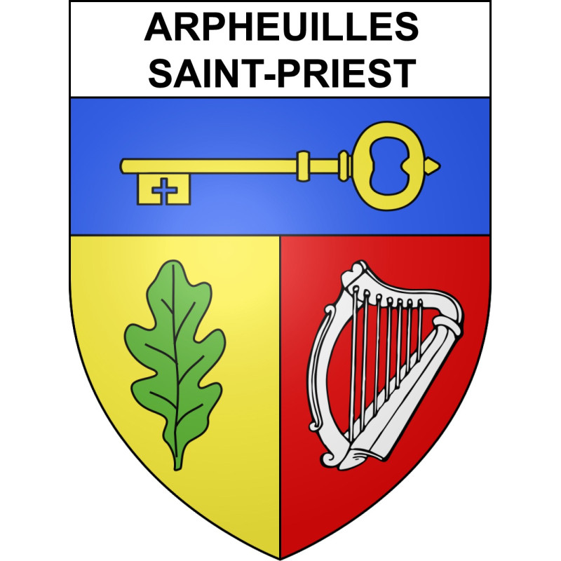 Arpheuilles-Saint-Priest Sticker wappen, gelsenkirchen, augsburg, klebender aufkleber