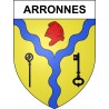 Pegatinas escudo de armas de Arronnes adhesivo de la etiqueta engomada