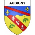Aubigny 03 ville sticker blason écusson autocollant adhésif