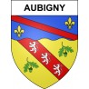 Pegatinas escudo de armas de Aubigny adhesivo de la etiqueta engomada