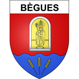 Bègues 03 ville sticker blason écusson autocollant adhésif
