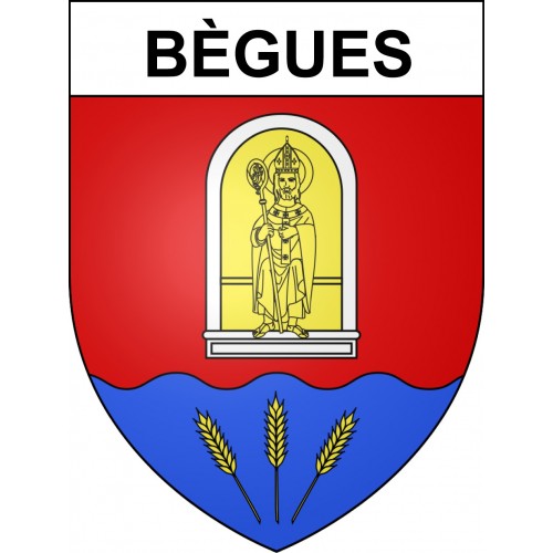 Stickers coat of arms Bègues adhesive sticker