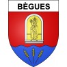 Pegatinas escudo de armas de Bègues adhesivo de la etiqueta engomada