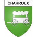 Charroux 03 ville sticker blason écusson autocollant adhésif