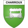 Charroux 03 ville sticker blason écusson autocollant adhésif