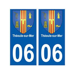 06 Théoule-sur-Mer blason autocollant plaque ville
