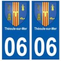 06 Théoule-sur-Mer blason autocollant plaque ville