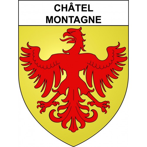 Châtel-Montagne 03 ville sticker blason écusson autocollant adhésif