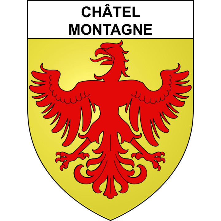 Châtel-Montagne 03 ville sticker blason écusson autocollant adhésif