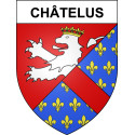 Châtelus Sticker wappen, gelsenkirchen, augsburg, klebender aufkleber