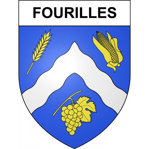 Fourilles 03 ville sticker blason écusson autocollant adhésif