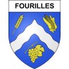 Fourilles 03 ville sticker blason écusson autocollant adhésif