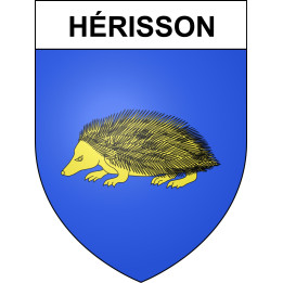 Pegatinas escudo de armas de Hérisson adhesivo de la etiqueta engomada
