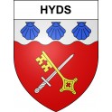 Hyds Sticker wappen, gelsenkirchen, augsburg, klebender aufkleber