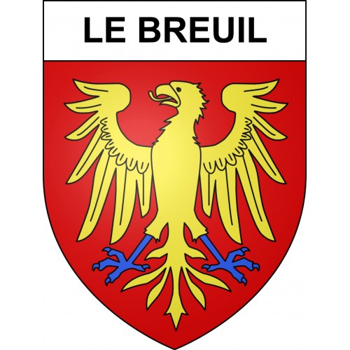 Le Breuil 03 ville sticker blason écusson autocollant adhésif