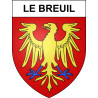 Pegatinas escudo de armas de Le Breuil adhesivo de la etiqueta engomada