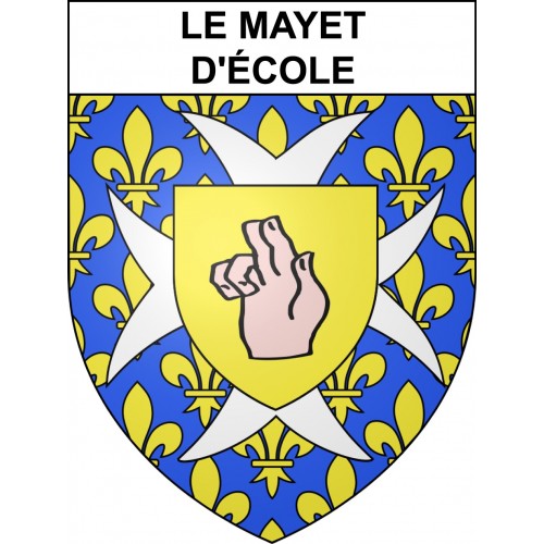 Pegatinas escudo de armas de Le Mayet-d'École adhesivo de la etiqueta engomada