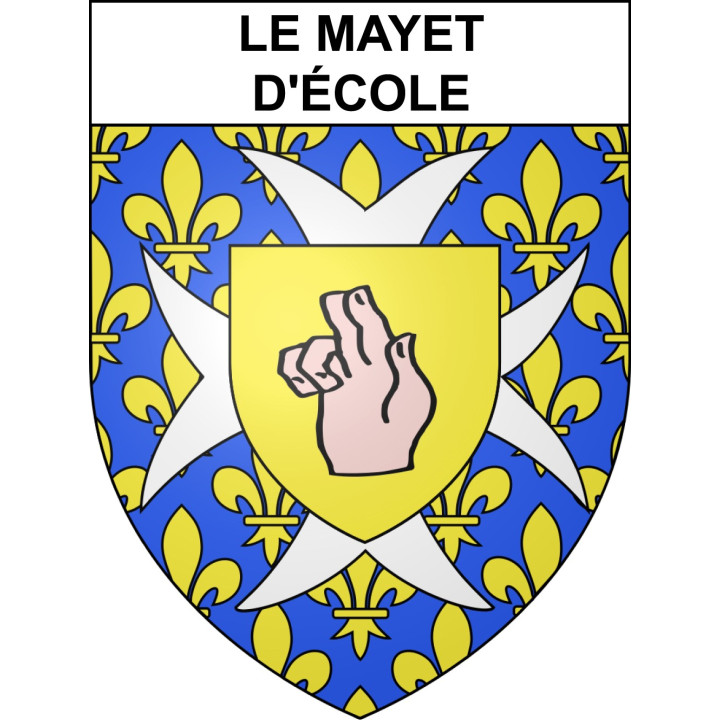 Le Mayet-d'École Sticker wappen, gelsenkirchen, augsburg, klebender aufkleber