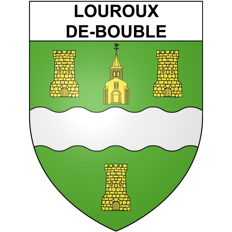 Louroux-de-Bouble Sticker wappen, gelsenkirchen, augsburg, klebender aufkleber