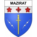 Mazirat 03 ville sticker blason écusson autocollant adhésif