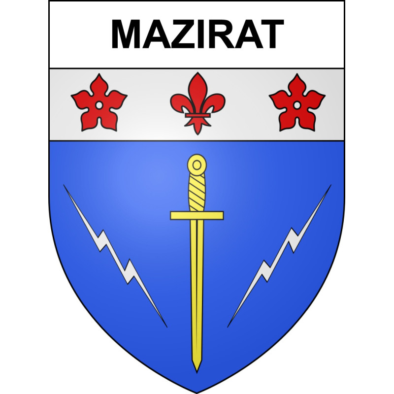 Mazirat 03 ville sticker blason écusson autocollant adhésif