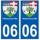 06 Villefranche-sur-Mer coat of arms sticker plate city