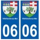06 Villefranche-sur-Mer blason autocollant plaque ville