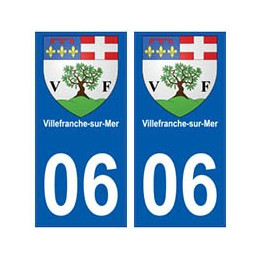 06 Villefranche-sur-Mer blason autocollant plaque ville