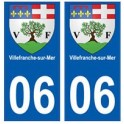 06 Villefranche-sur-Mer-wappen-aufkleber platte stadt