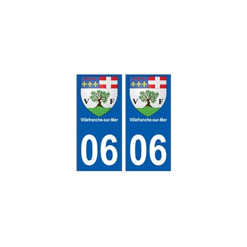 06 Villefranche-sur-Mer blason autocollant plaque ville
