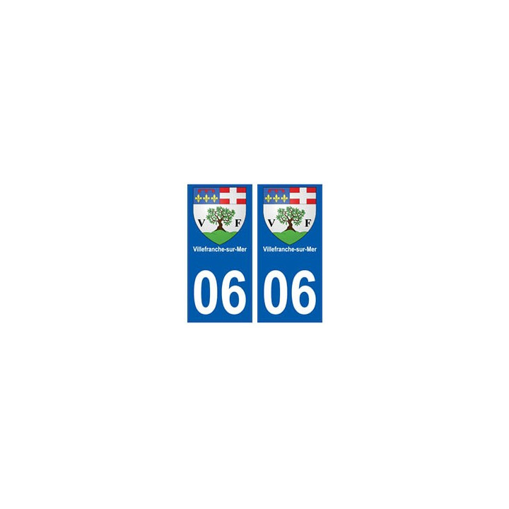 06 Villefranche-sur-Mer blason autocollant plaque ville