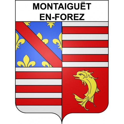 Montaiguët-en-Forez Sticker wappen, gelsenkirchen, augsburg, klebender aufkleber
