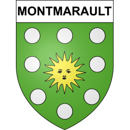 Montmarault Sticker wappen, gelsenkirchen, augsburg, klebender aufkleber