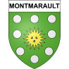 Pegatinas escudo de armas de Montmarault adhesivo de la etiqueta engomada