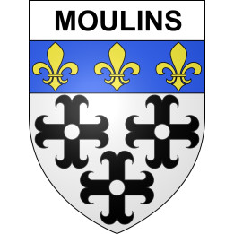 Moulins 03 ville sticker blason écusson autocollant adhésif