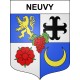 Pegatinas escudo de armas de Neuvy adhesivo de la etiqueta engomada
