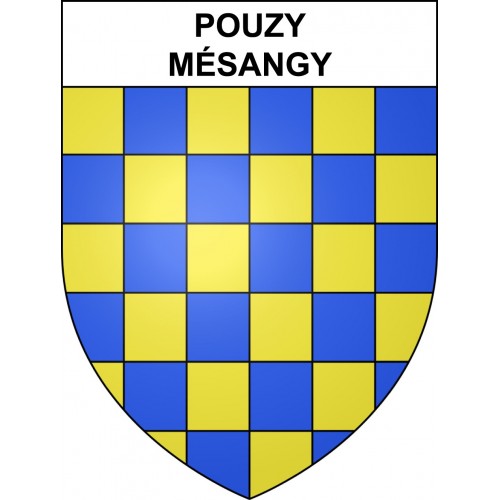 Stickers coat of arms Pouzy-Mésangy adhesive sticker