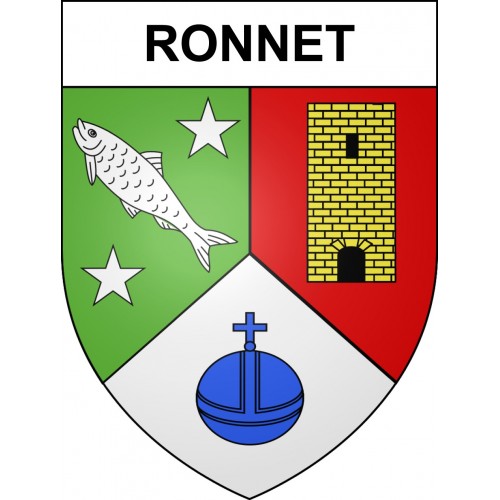 Ronnet Sticker wappen, gelsenkirchen, augsburg, klebender aufkleber
