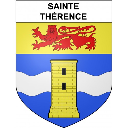 Sainte-Thérence 03 ville sticker blason écusson autocollant adhésif