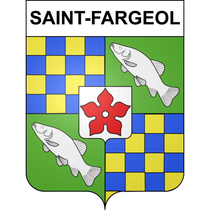 Saint-Fargeol Sticker wappen, gelsenkirchen, augsburg, klebender aufkleber